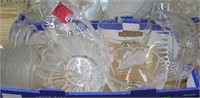 Vintage crystal and glass serving pieces