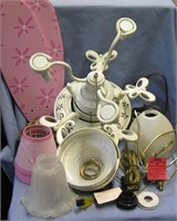 Group of lamp parts and accessories