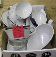 Group of vintage gravy boats