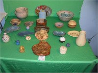 Collection of vintage art pottery and stoneware