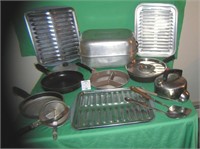 Large group of vintage cookware about 15 pieces