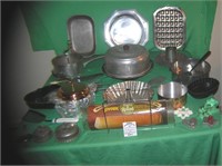Large group of vintage baking and serving ware