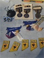 AMERICAN LEGION MEDALS, WEATHERBIRD WHISTLES