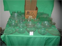 Large box of vintage glassware