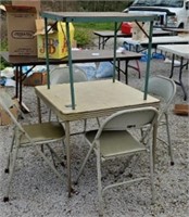 (2) CARD TABLES & (4) CHAIRS