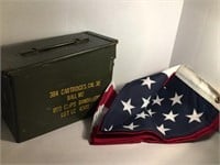 AMMO BOX & FLAG LOT