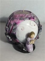VINTAGE ANGEL BLOWING A WISH HANDCRAFTED CANDLE PU