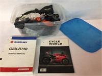 MOTORCYCLE GLOVES & MANUALS LOT