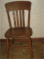 Small Child’s Antique Chestnut Wood Chair…Early
