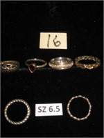 (12) Sterling Silver Rings…See all photos.