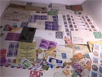 STAMPS, ENVELOPES & CHRISTMAS SEALS LOT