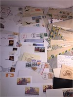 STAMPS, ENVELOPES, POSTCARDS MIXED LOT