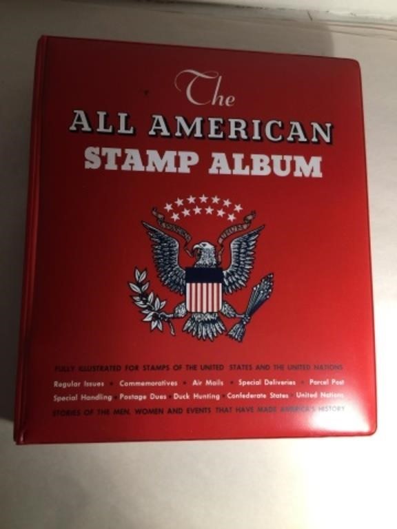 THE ALL AMERICAN STAMP ALBUM BOOK ~ THERE ARE STAM