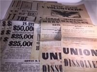 1800's REPRODUCTION POSTERS: WANTED, VOLUNTEERS UN