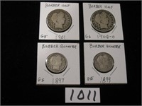 Silver Barber Coin Sampler…All Barber coinage