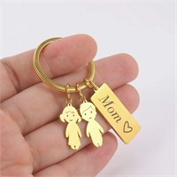 NEW Fishhook Boy & Girl Mom Keychain Jewelry