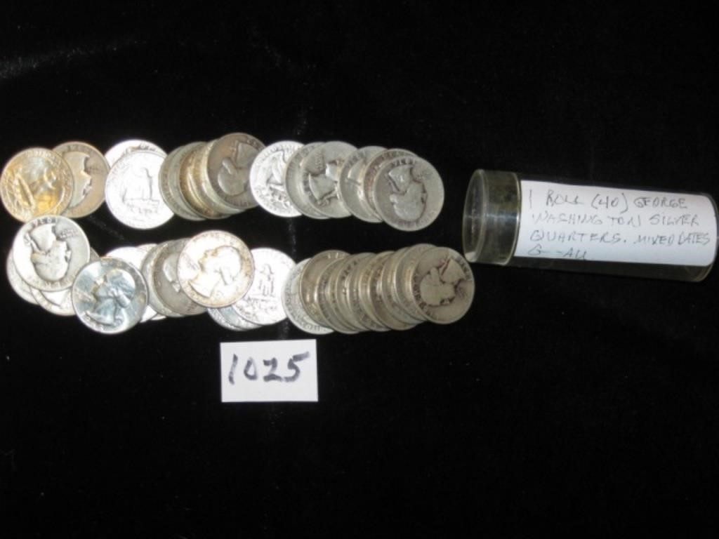 1 Roll (40) Washington Silver Quarters…Another