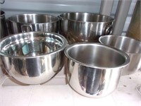 misc stainless mixing bowls