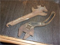 antique wrench pair