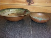 antique copper bowls