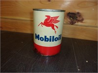 old unopened mobiloil can