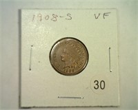 1908-S INDIAN CENT VF