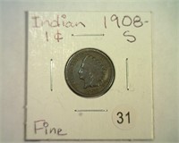 1908-S INDIAN CENT FINE