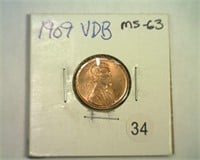1909 VDB LINCOLN CENT MS63