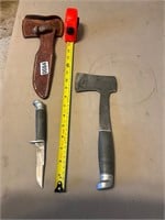 Western Axe and Knife combo with sheath
