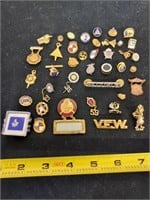 40 old vintage pins fraternal military more