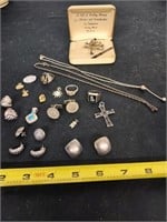 24pc lot sterling silver jewelry