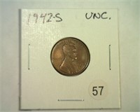 1942-S LINCOLN CENT UNC.