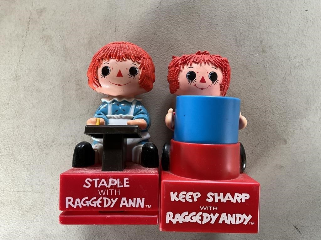 Raggedy Ann and raggedy Andy stapler and