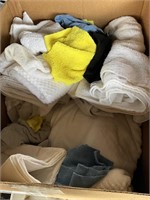 Box of towels and rags