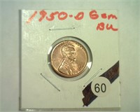 1950-D LINCOLN CENT GEM BU