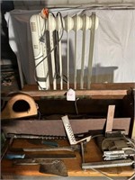 Heater (oil), Wood Tool Box with Tools, Jigsaw