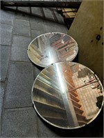Beveled Mirrors (2), 20" diameter