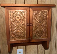 Handmade Punched Copper Spice Cabinet