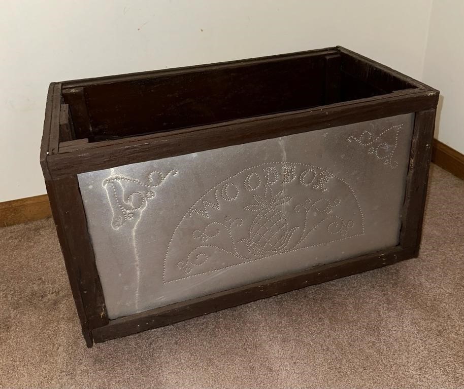 Handmade Punched Tin Woodbox