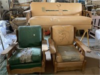 Wagon Wheel Chairs Pair/Sofa