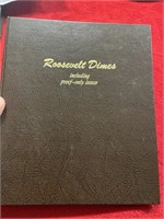 Roosevelt 54 silver dimes 1946 through 1987 proo