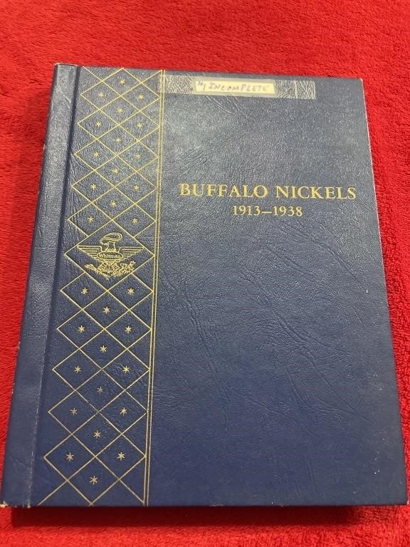 50 Buffalo nickels, incomplete book