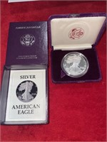 1987 Proof 1oz  Silver American Eagle