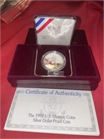 1992 U.S. Silver Proof dollar Olympic Coin