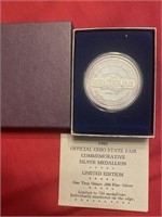 1992 1oz Silver Ohio State fair coin