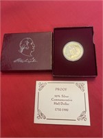 90% silver proof commemorative half dollar
