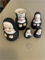 Retro Catholic Nun's Table Set