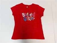 Red Birthday Girl Tee Shirt Girls XL/14-16