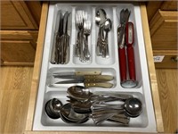 STAINLESS SILVERWARE - CAN OPENER - KNIVES - ETC.