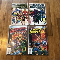 Lot of 4 Marvel Comics Marvel Universe Comic Books